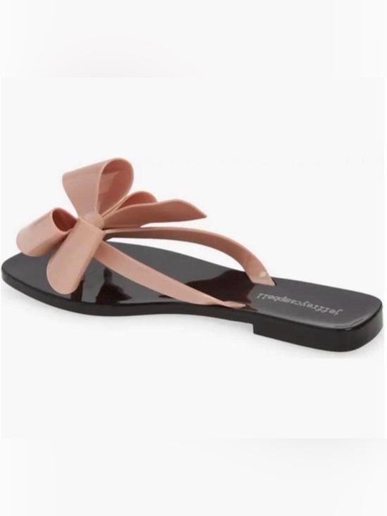 Jeffrey Campbell Shoes - Jeffery Campbell Women's Bow Detail Jelly Flip-Flop Sandal - Blush Pink Size 8